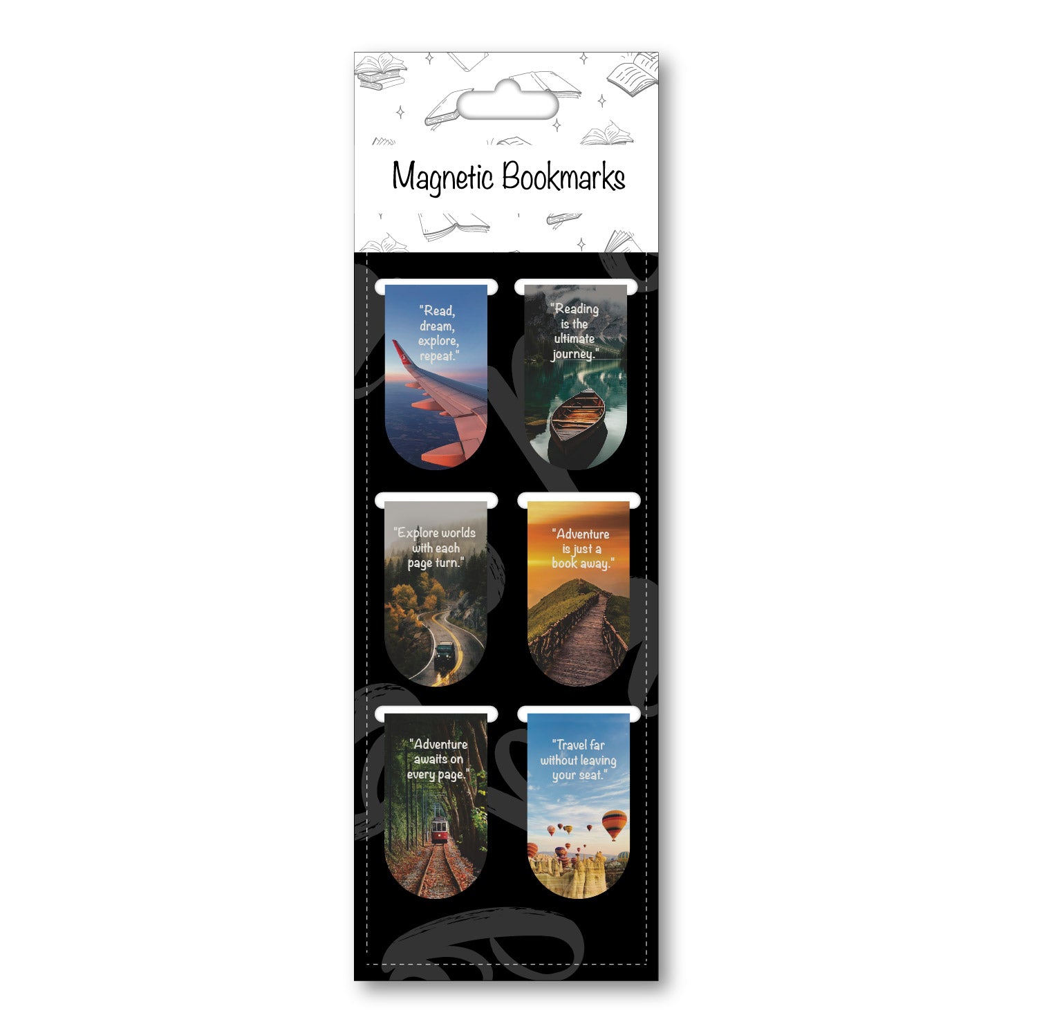 Travel Magnetic Bookmark - Pack of 6 - Bookmark