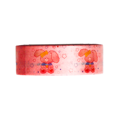 Bring an extra dose of adorable to your crafts with this sweet Cute Pink Bunny Washi Tape.