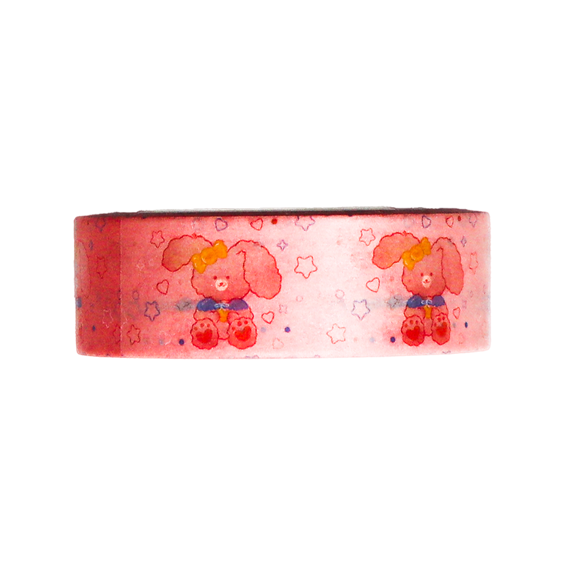 Bring an extra dose of adorable to your crafts with this sweet Cute Pink Bunny Washi Tape.