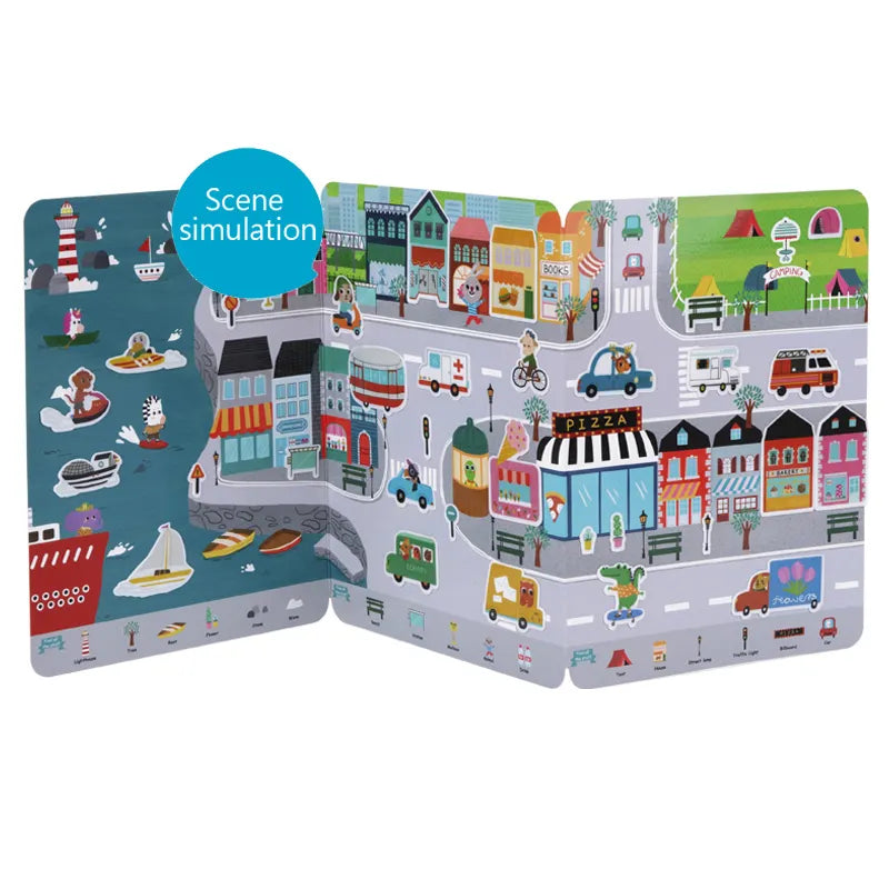Tookyland Reusable Silicone Sticker Book – Busy City Adventures