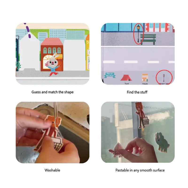 Busy City Silicone Sticker Book