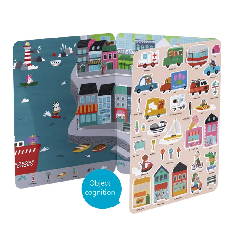 Busy City Silicone Sticker Book
