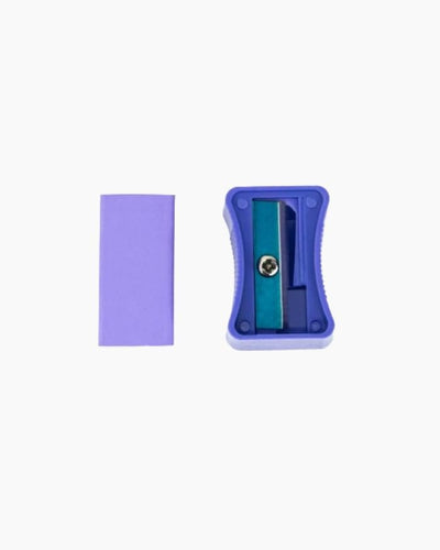 Crayons with a free sharpener and eraser. buy now 
