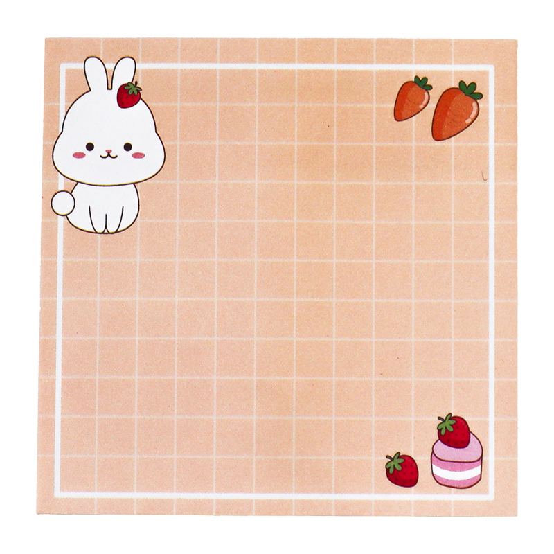 Kawaii Bunny & Strawberry Sticky Notes