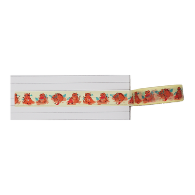 The washi material is simple to tear and apply