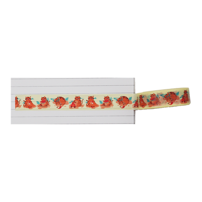 The washi material is simple to tear and apply