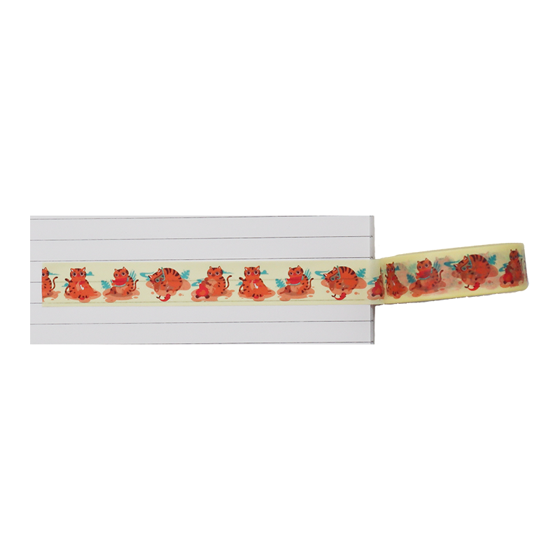 The washi material is simple to tear and apply
