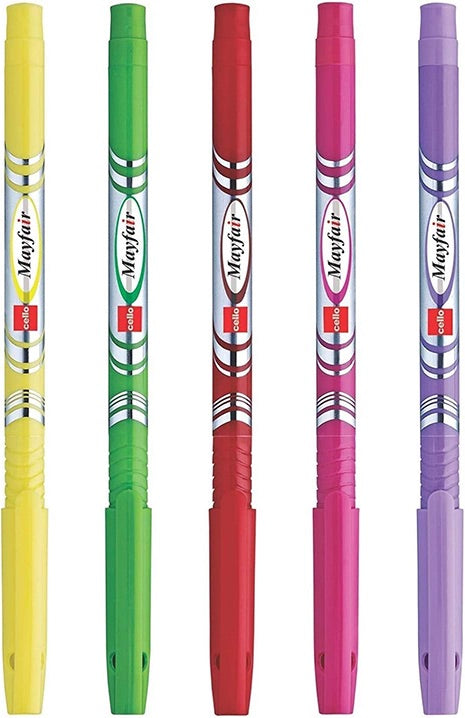 Cello Mayfair Ball Pen Blue Ink - Assorted Colours - ball pen
