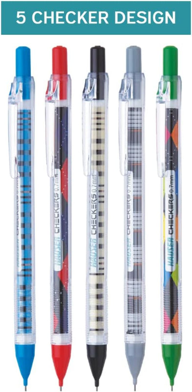 Hauser Mechanical Pencil is available in 5 beautiful designs. Black, Blue, Red, Grey and Green colours available