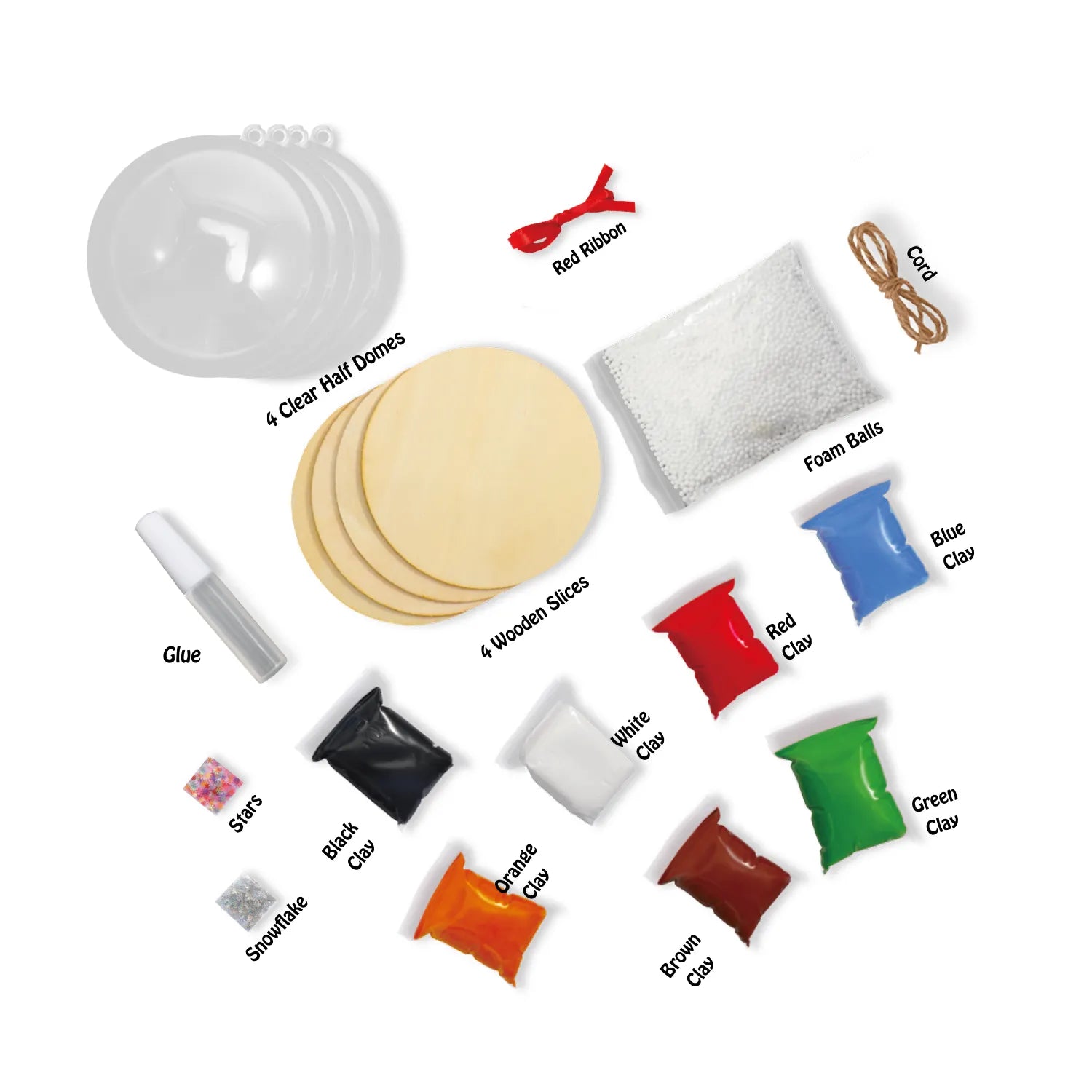 Christmas Ornament Craft Kit | material in the kit 