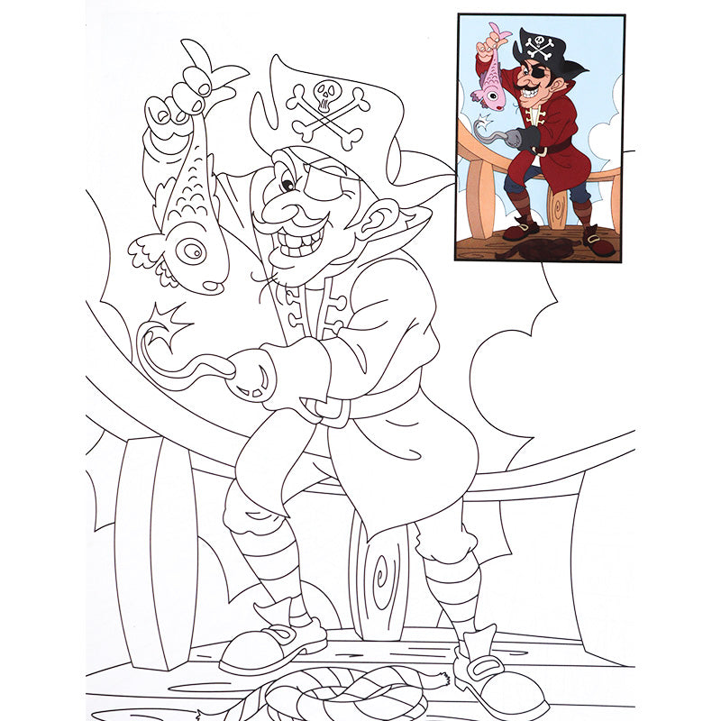 Copy Colour - Pirates - Swashbuckling Pirate-Themed Colouring Book for Kids - Kids Colour Book