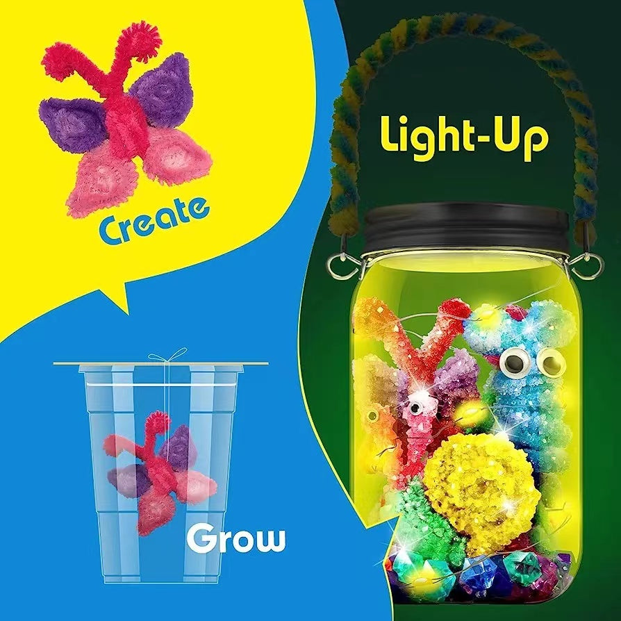 Magical Glow In The Dark Crystal Animals Terrarium Kit