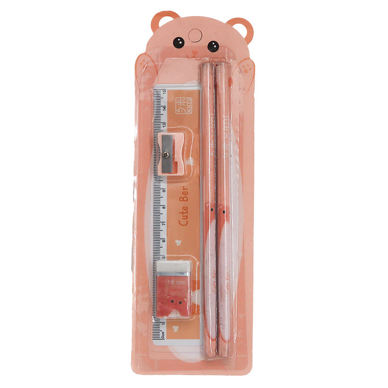 Kawaii Animal Friends 4-Piece Stationery Set 