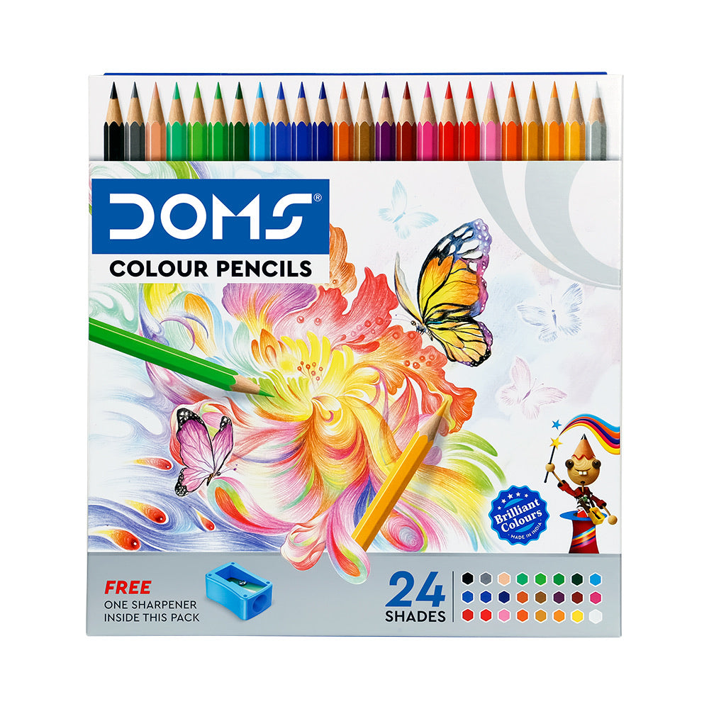 DOMS Colour Pencils 24 Shades 172 mm - Colour Pencils