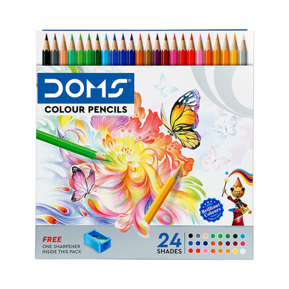 DOMS Colour Pencils 24 Shades 172 mm - Colour Pencils