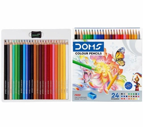 DOMS Colour Pencils 24 Shades 172 mm - Colour Pencils