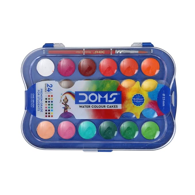 DOMS Water Colour Cakes 24 Shades