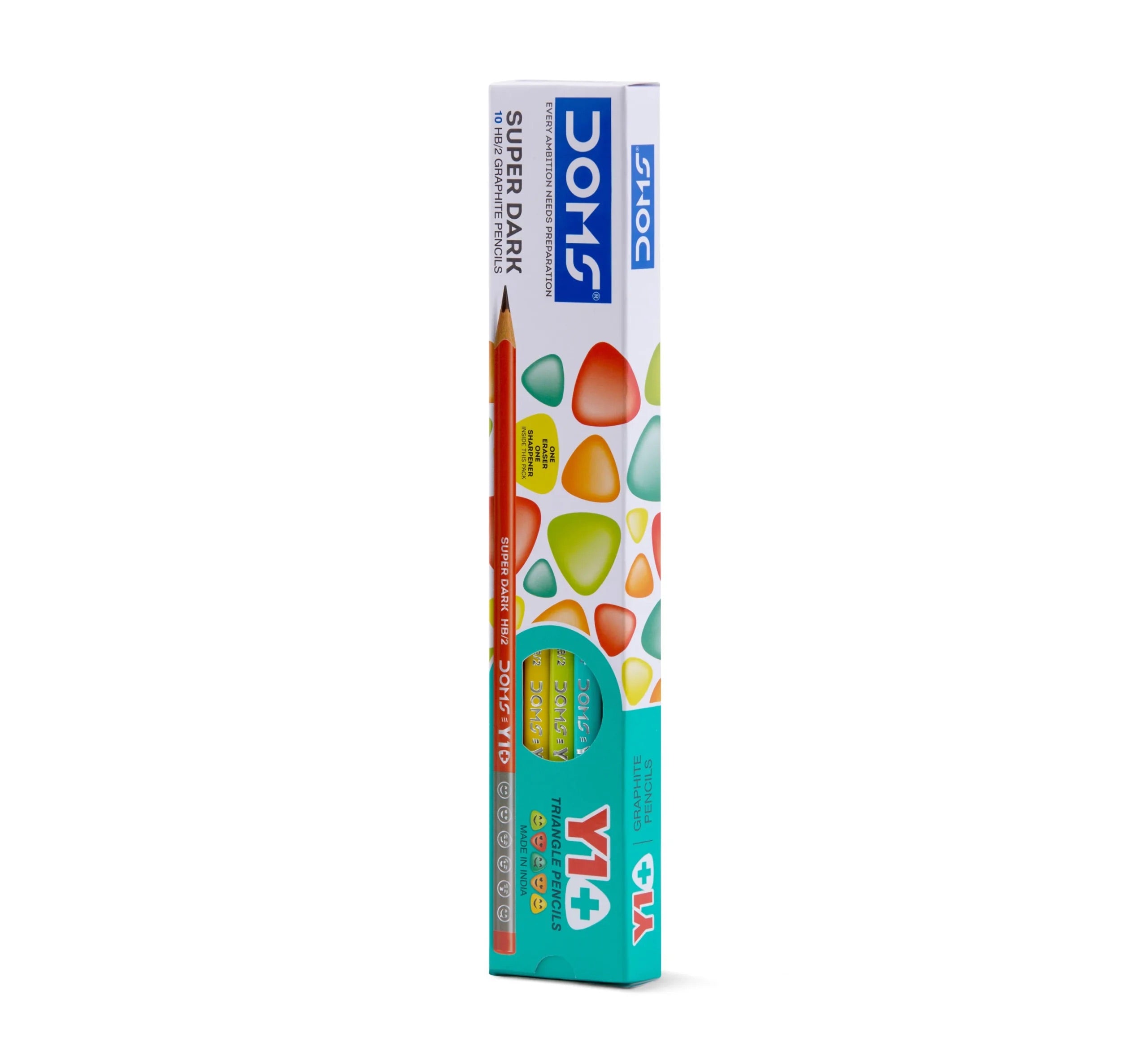 DOMS Y1+ Super Dark HB/2 Triangle Graphite Pencils