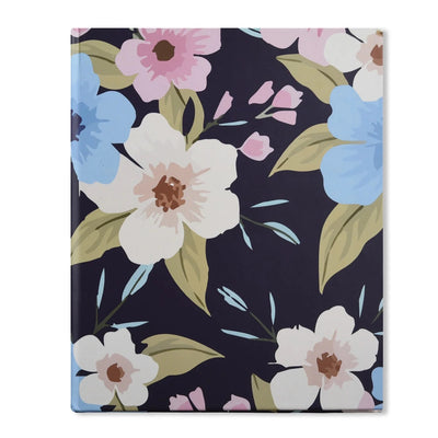 Dark Floral Hardcover Notebook Ruled Pages - Notebook