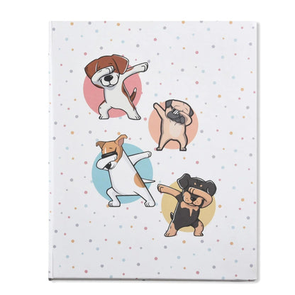 Dog Dab Ruled Hardcover Notebook