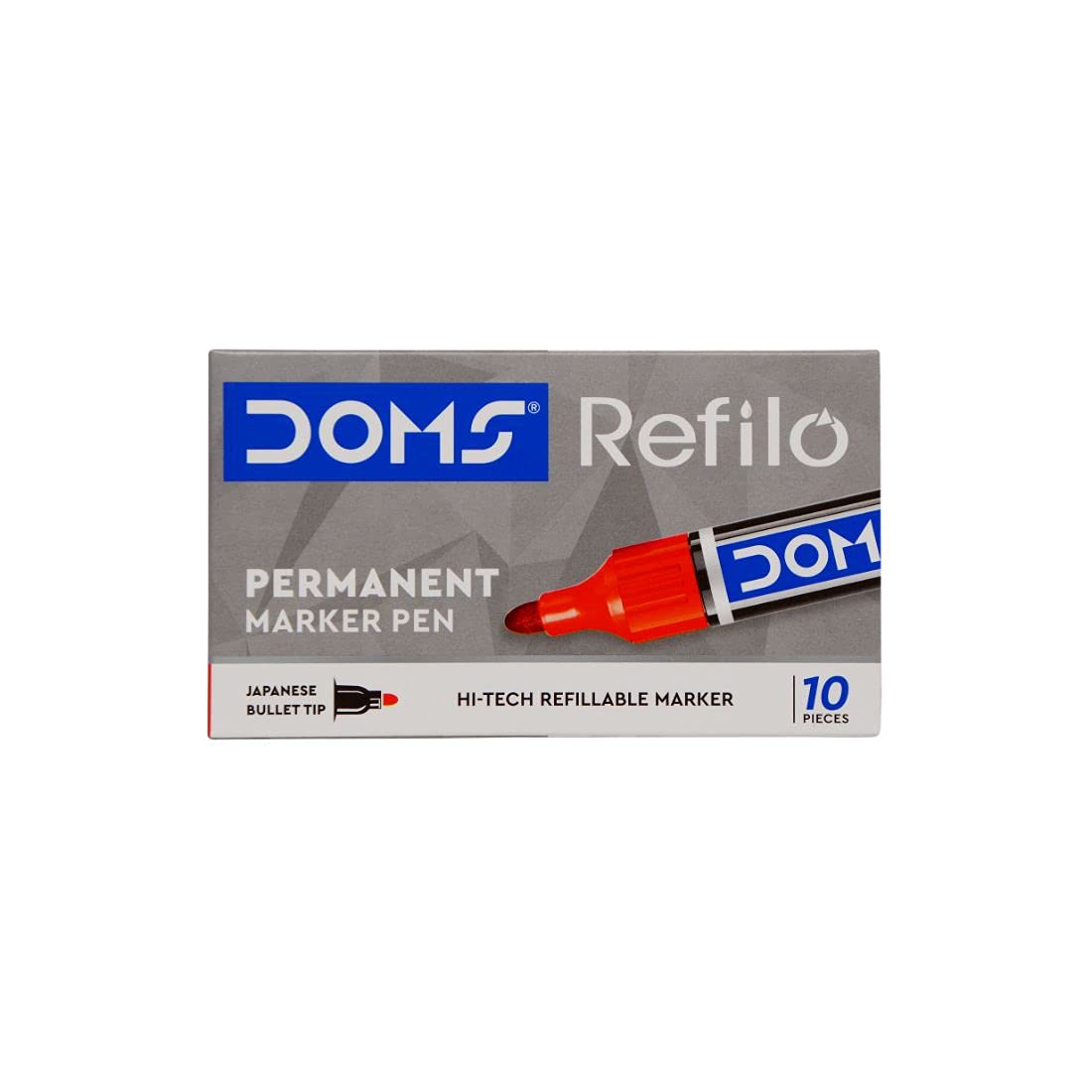 DOMS Permanent Markers | Black, Blue, Red Ink