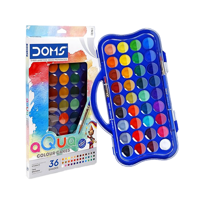DOMS 36 Shades Water colour cakes Art Colours