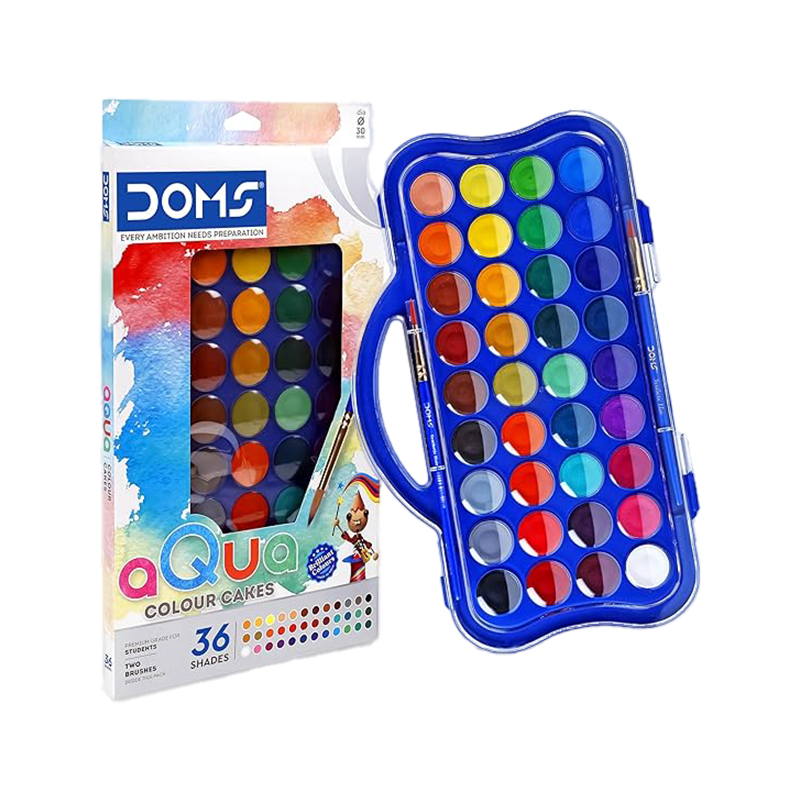 DOMS 36 Shades Water colour cakes Art Colours