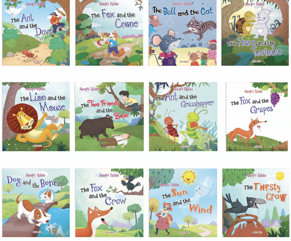 Introduce young readers to the world’s most famous moral stories with this expanded 12-book bundle.