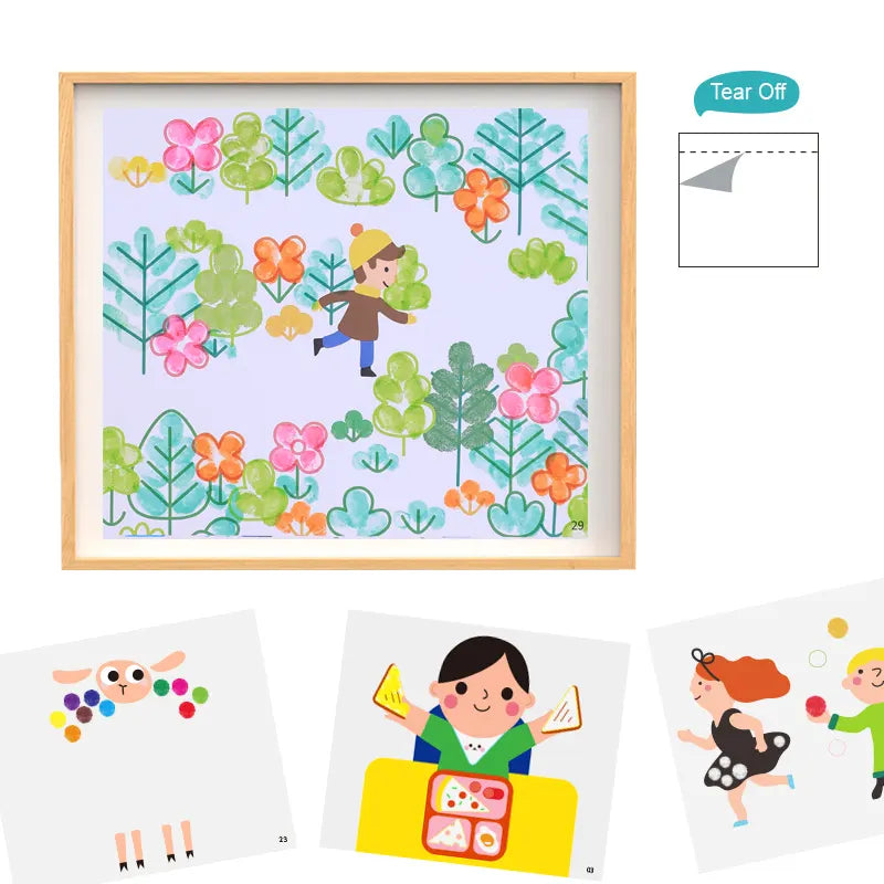 Finger Painting Activity Book for kids age 3+