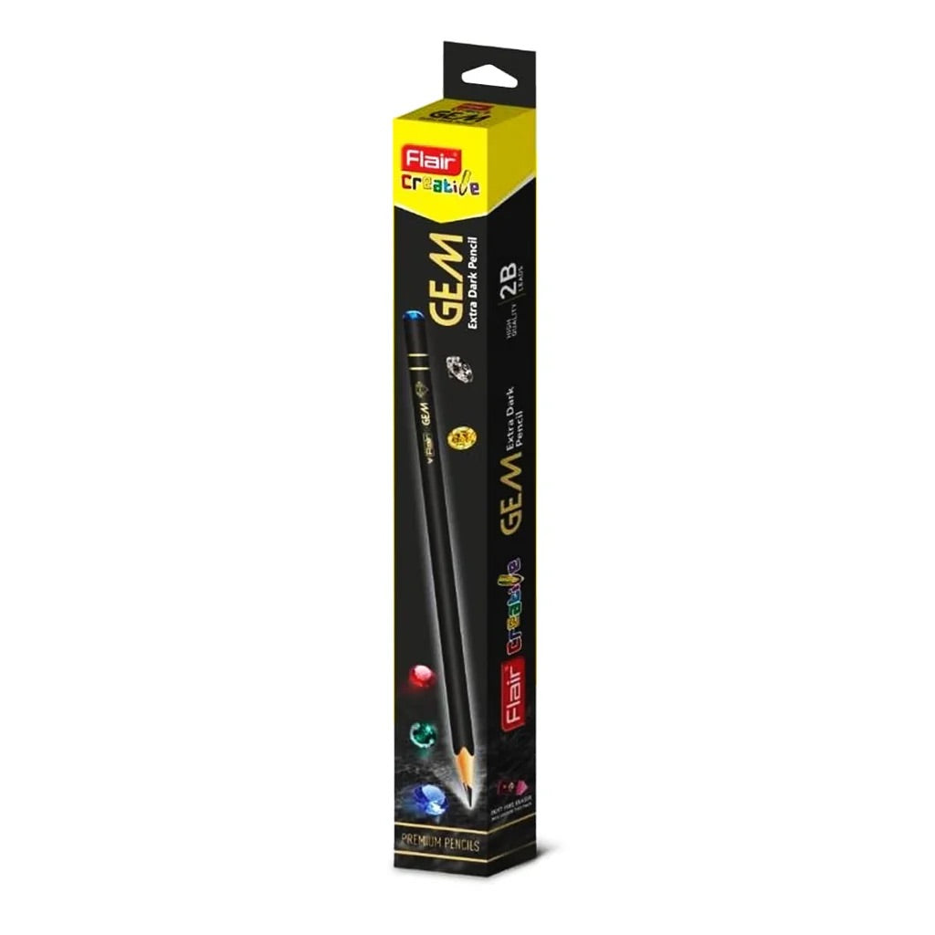 Flair Creative Series GEM 2B Extra Dark Graphite Pencils (Pack of 10) - Pencils