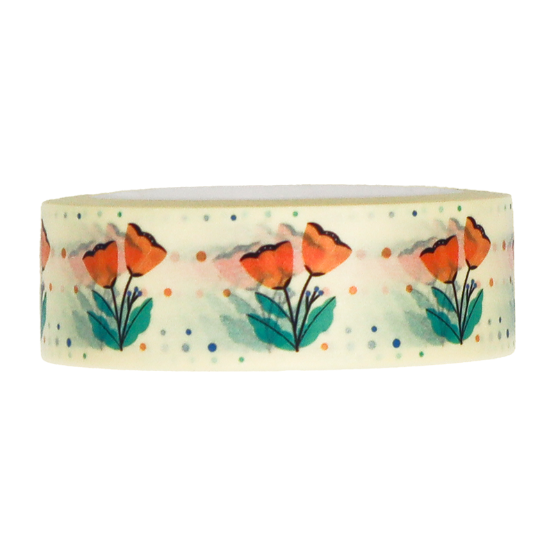 A charming and understated floral pattern washi tape