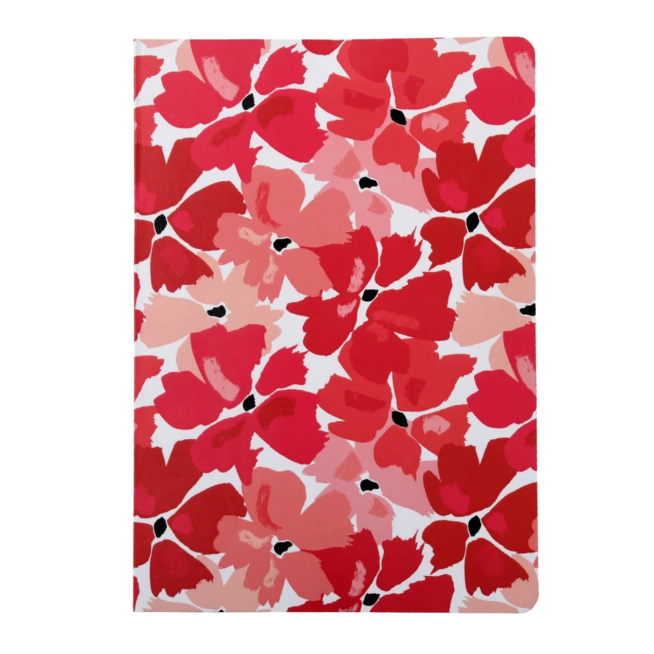Cute A5 Unruled Notebooks - Set of 4 Floral Design Journals for Writing & Doodling - Journals
