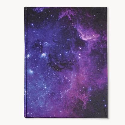 Purple Galaxy Ruled Hardcover Notebook - Notebook