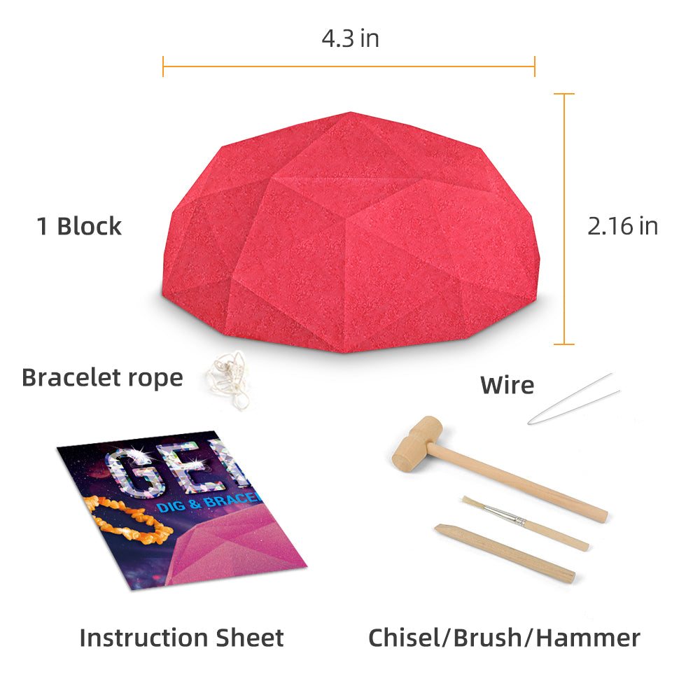 Gemstone Dig & Bracelet Making Kit