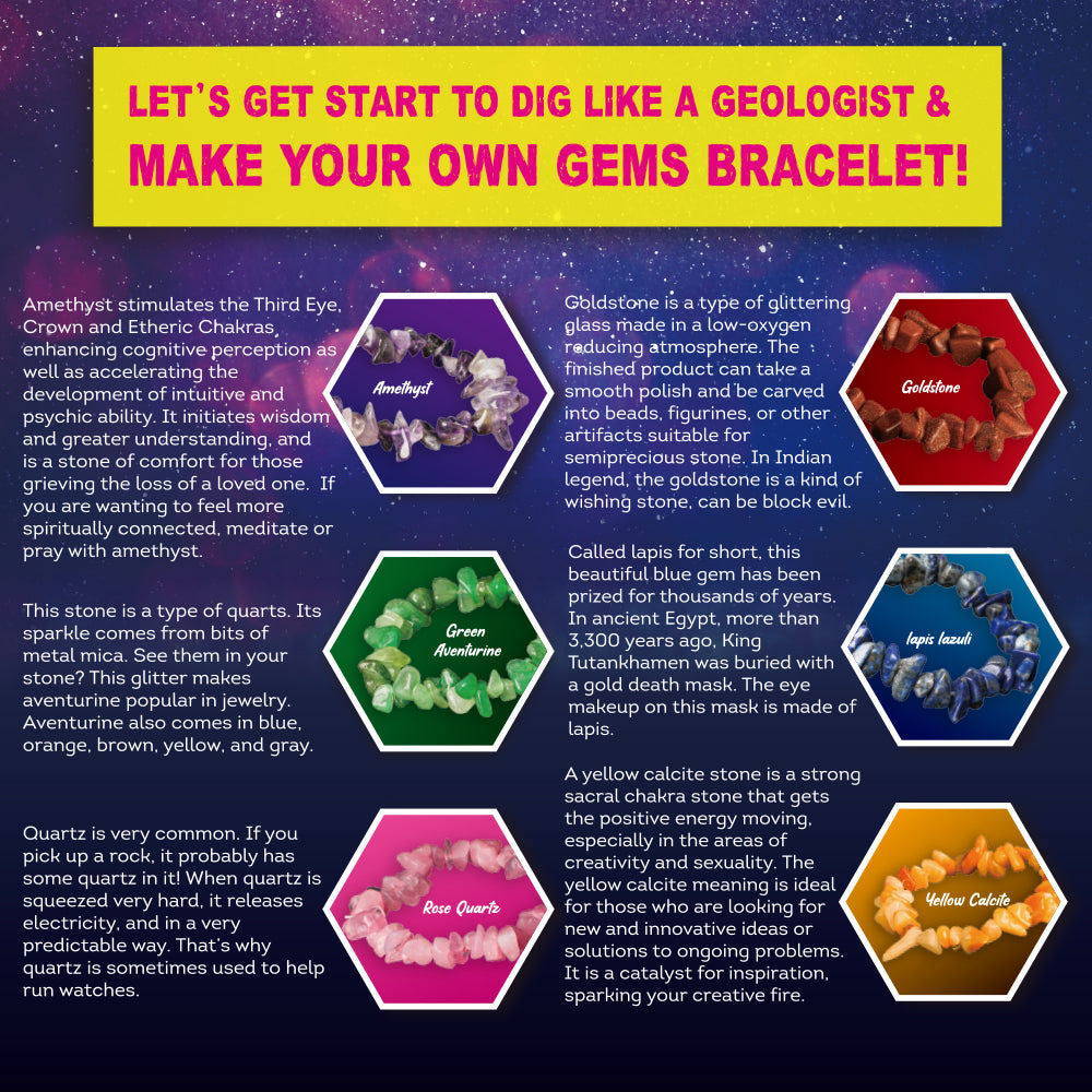 Gemstone Dig & Bracelet Making Kit