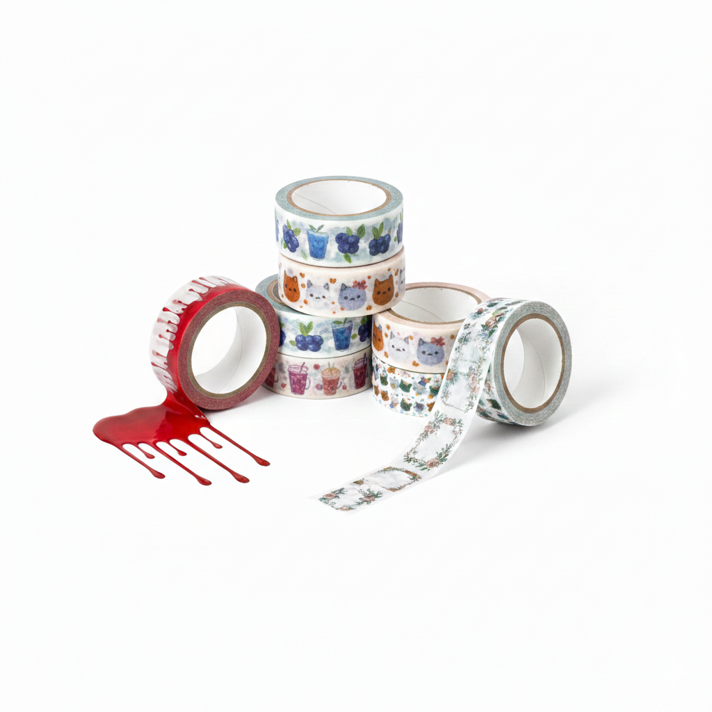 Whimsical & Edgy: 5-Roll Specialty Washi Tape Bundle