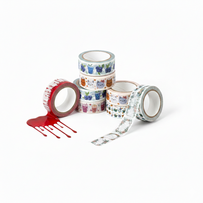 Whimsical & Edgy: 5-Roll Specialty Washi Tape Bundle