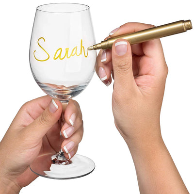 Golden Metallic Glass Marker Pen