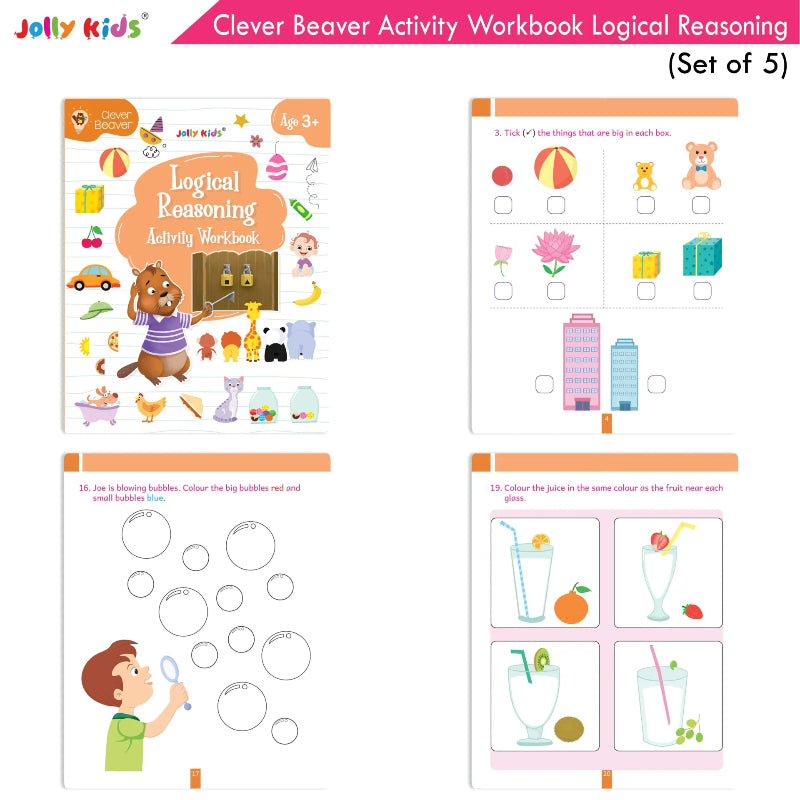 Logical Reasoning Activity Workbook for Age 3 in Bundle of 5 books