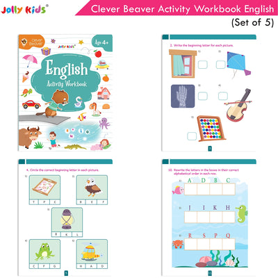 Clever Beaver Activity Workbooks Age 4+ - Set of 5