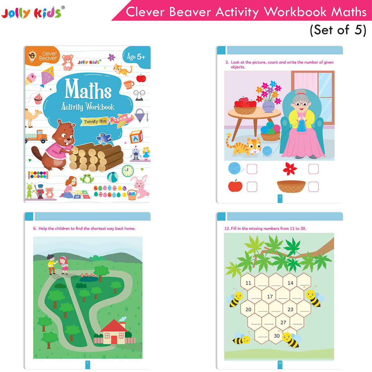 Clever Beaver Activity Workbooks Age 5+ - Set of 5