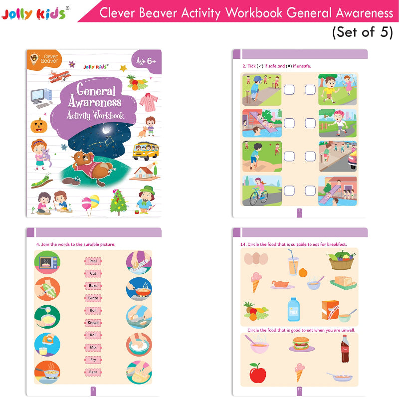 General Awareness activity book in Bundle of five activity workbooks for ages 6