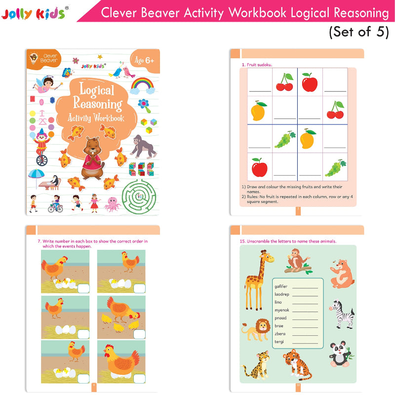 Logical Reasoning activity book in Bundle of five activity workbooks for ages 6