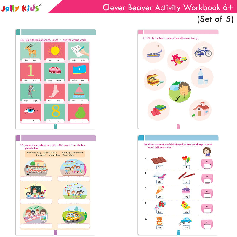 5 activity book in Bundle of five activity workbooks for ages 6