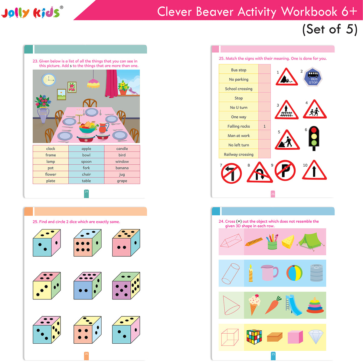 Clever Beaver Activity Workbooks Age 6+ - Set of 5