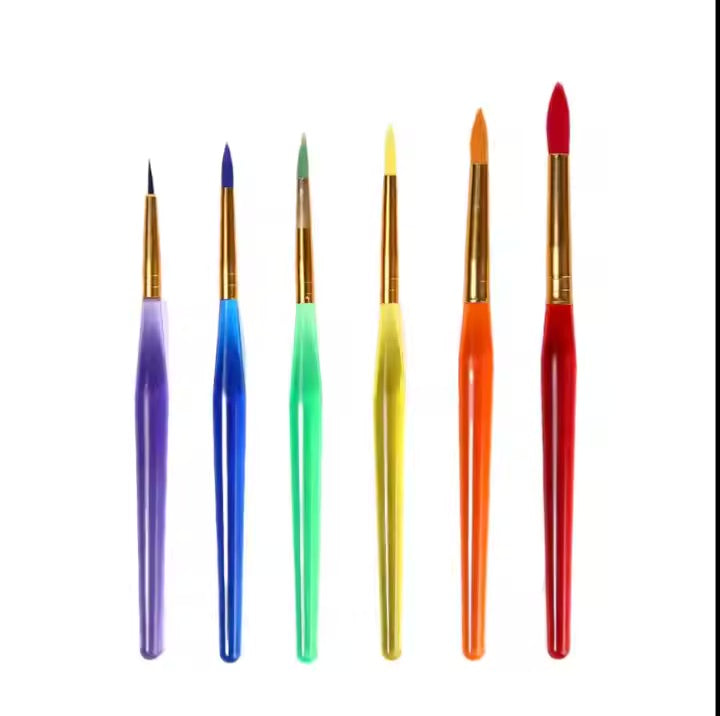 Keep Smiling 6pcs Nylon Round Paint Brush Set