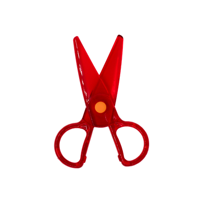 Red scissors for art and craft. Suitable from kids
