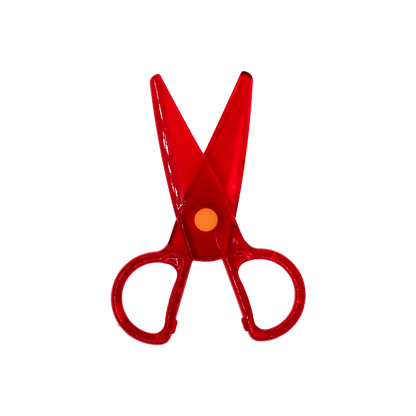 Red scissors for art and craft. Suitable from kids