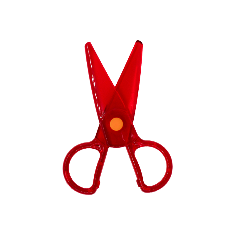 Red scissors for art and craft. Suitable from kids