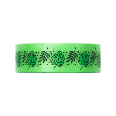 Bring the freshness of the jungle to your crafts with this bold Vibrant Tropical Leaf Washi Tape.